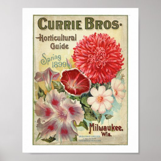 Currie Bros Horticultural Guide 1899 Poster (Voorkant)