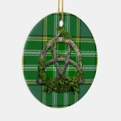 Currie Tartan en Celtic Trinity Knot Keramisch Ornament (Rechts)