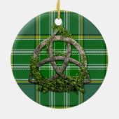 Currie Tartan en Celtic Trinity Knot Keramisch Ornament (Achterkant)