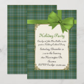 Currie Tartan Pset Custom Holiday Party Kaart (Voorkant / Achterkant)