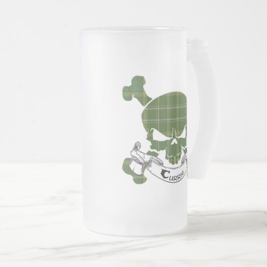Currie Tartan Skull Mok (Voorkant rechts)
