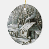  Currier en films met kajuitdrukkelijke feestdag Keramisch Ornament (Links)