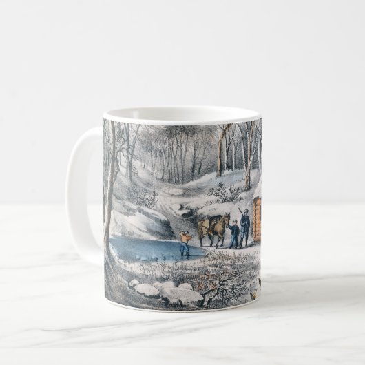 Currier en Ives "a Home in the Wilderness" Mok (Voorkant links)