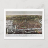 Currier en Ives print van Brooklyn, 1886 Briefkaart (Voorkant)