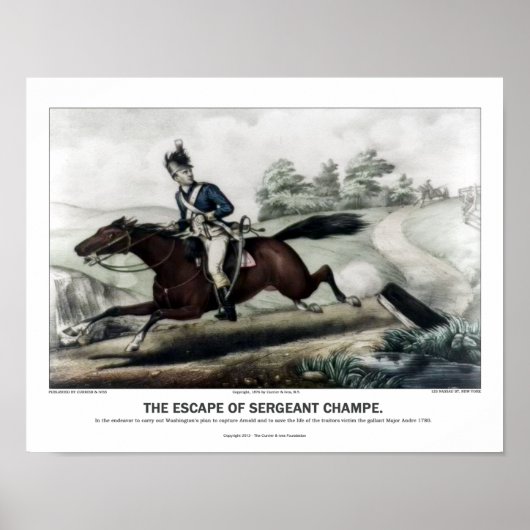 Currier en Ives - The Escape of Sgt Champe Poster (Voorkant)