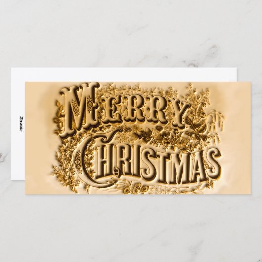 Currier en Vrolijke Kerstmis Ives Feestdagenkaart (Voorkant / Achterkant)