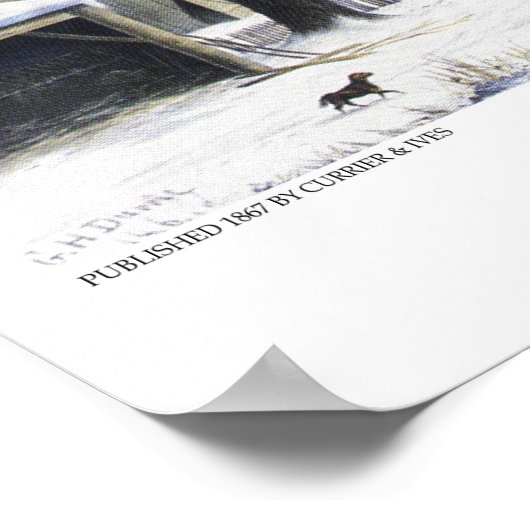 Currier & Intel® Lithograaf: Home to Thanksgiving Poster (Hoek)