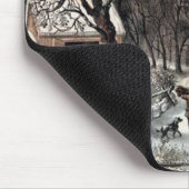 Currier & Ives American Homestead Winter Mousepad Muismat (Hoek)