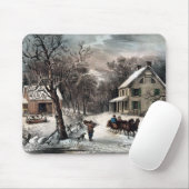 Currier & Ives American Homestead Winter Mousepad Muismat (Met muis)