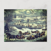 Currier & Ives' Central Park in de winter Briefkaart (Voorkant)