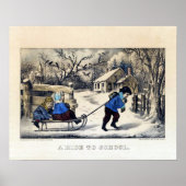 Currier & Ives Lithograaf: een schoolreis Poster (Voorkant)