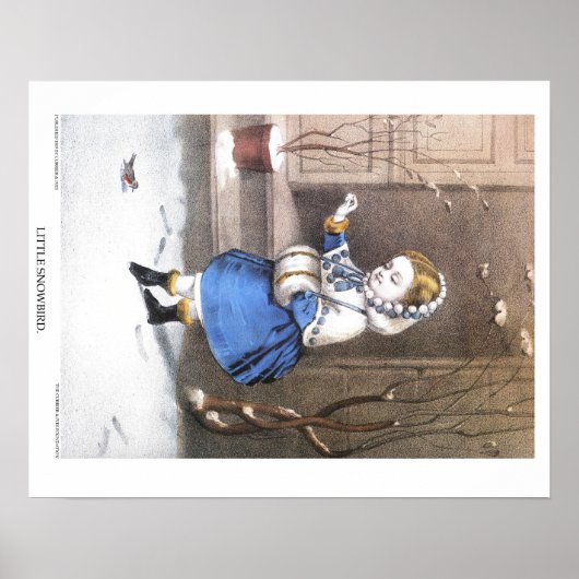 Currier & Ives Lithograaf: Little Snowbird Poster (Voorkant)