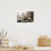 Currier & Ives Lithograph: Winter Pastime Poster (Keuken)