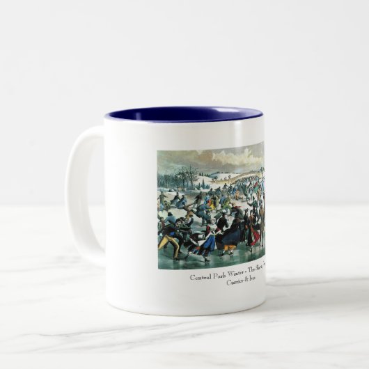 Currier & Ives - Mok - Central Park Winter (Voorkant links)