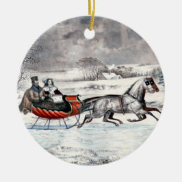 Currier & Ives - Ornament - The Road, Winter,