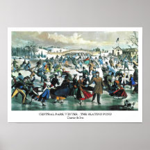Currier & Ives - Poster - Central Park Winter