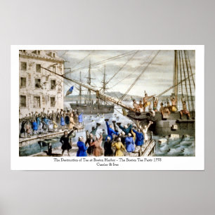 Currier & Ives - Poster - de Boston Tea Party