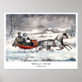 Currier & Ives - Poster - DE WEG, WINTER (Voorkant)