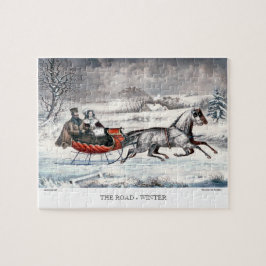 Currier & Ives Puzzle - The Road, Winter, Winter Legpuzzel