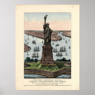  Currier & Ives Vrijheidsbeeld Poster