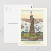 Currier & Ives Vrijheidsbeeld Print Briefkaart (Voorkant / Achterkant)