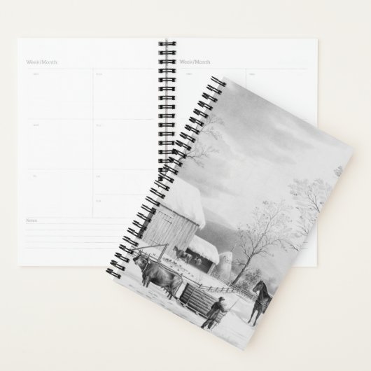 Currier Ives Winter Boerderij Scene Planner (Display)