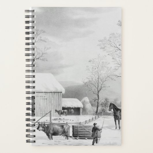 Currier Ives Winter Boerderij Scene Planner (Voorkant)