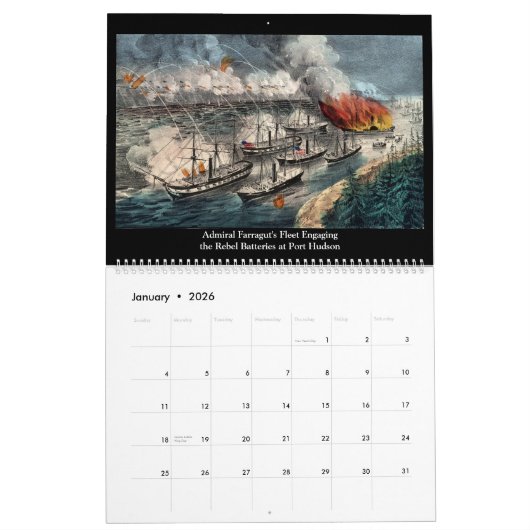 Currier & Ives Zeeslagen Kalender (Jan 2026)