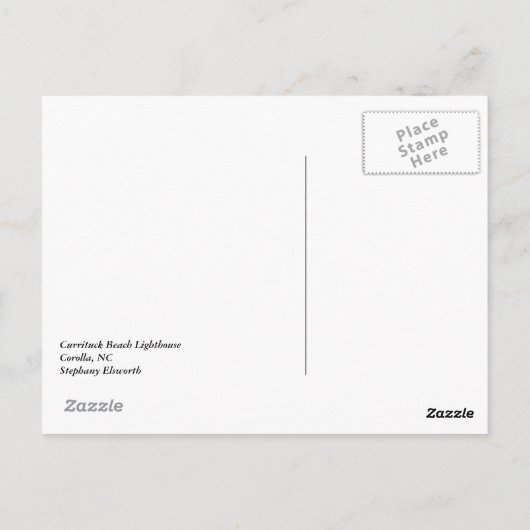 Currituck Beach Briefkaart (Achterkant)