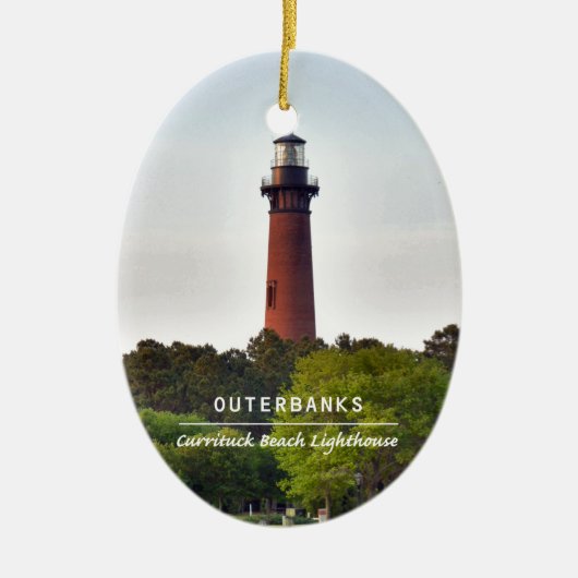 Currituck Beach Light. Keramisch Ornament (Voorkant)