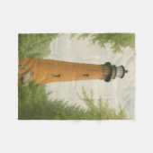 Currituck Beach Lighthouse Aquarel Fleece Deken (Voorkant (Horizontaal))