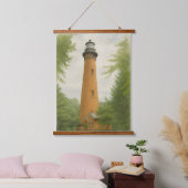 Currituck Beach Lighthouse Aquarel Hangend Wandkleed (Slaapkamer)
