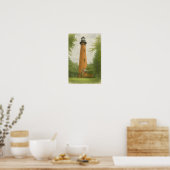 Currituck Beach Lighthouse Aquarel Poster (Keuken)