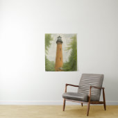 Currituck Beach Lighthouse Aquarel Wandkleed (In situ)