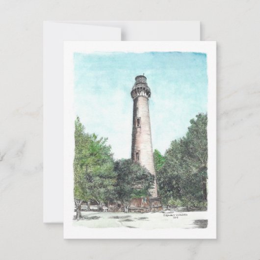 Currituck Beach Lighthouse Blank Note Kaart (Voorkant)