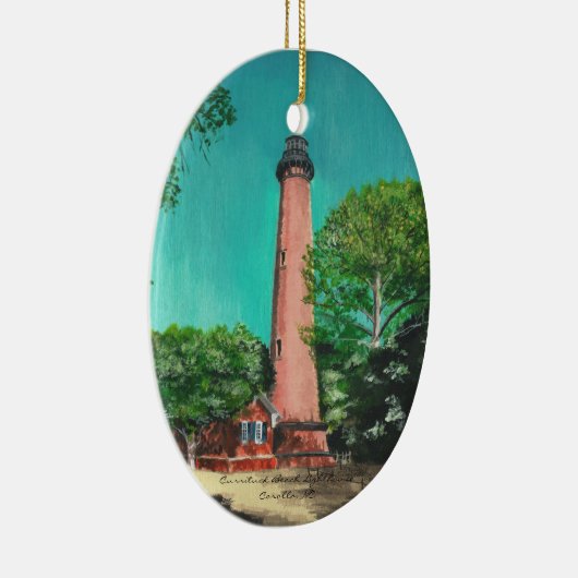Currituck Beach Lighthouse Oval Ornament (Rechts)