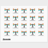 Currituck Beach Lighthouse Regenboog Vierkante Sticker (Vel)