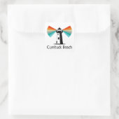 Currituck Beach Lighthouse Regenboog Vierkante Sticker (Tas)