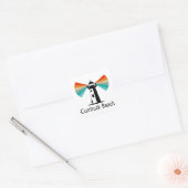 Currituck Beach Lighthouse Regenboog Vierkante Sticker (Envelop)