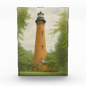 Currituck Beach Lighthouse Watercolor Fotoblokken (Voorkant)