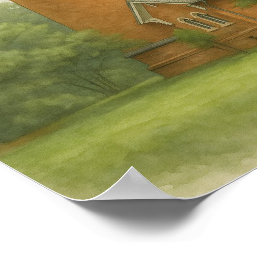 Currituck Beach Lighthouse Watercolor Poster (Hoek)