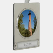 Currituck Beach Verzilverd Banner Ornament (Rechts)