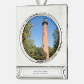 Currituck Beach Verzilverd Banner Ornament (Links)
