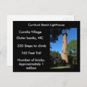 Currituck Beach vuurtoren Briefkaart (Voorkant / Achterkant)