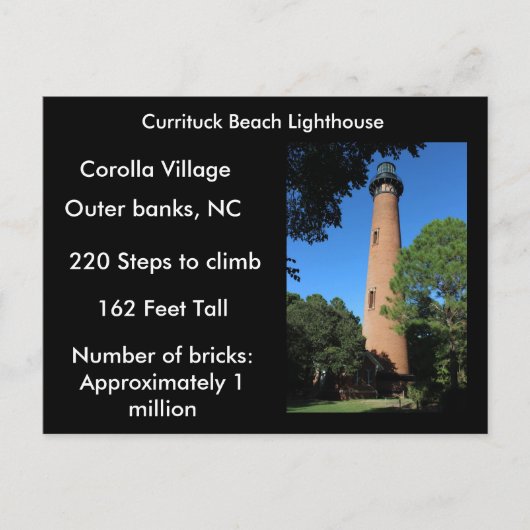 Currituck Beach vuurtoren Briefkaart (Voorkant)