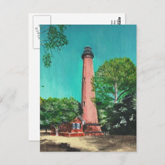 Currituck Beach vuurtoren Briefkaart (Voorkant / Achterkant)