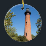 Currituck Beach vuurtoren Keramisch Ornament<br><div class="desc">Currituck Beach Lighthouse in Corolla,  North Carolina langs de Outer Banks</div>