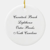 Currituck Beach vuurtoren Keramisch Ornament (Achterkant)