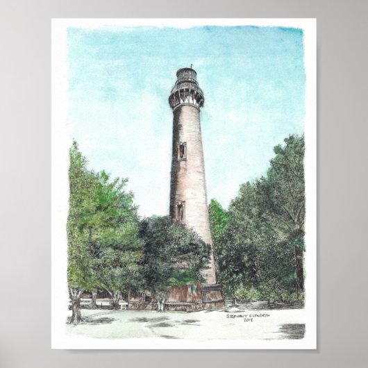 Currituck Beach vuurtoren Poster (Voorkant)