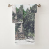 Currituck Island Lighthouse Mixed Media Bad Handdoek (Insitu)